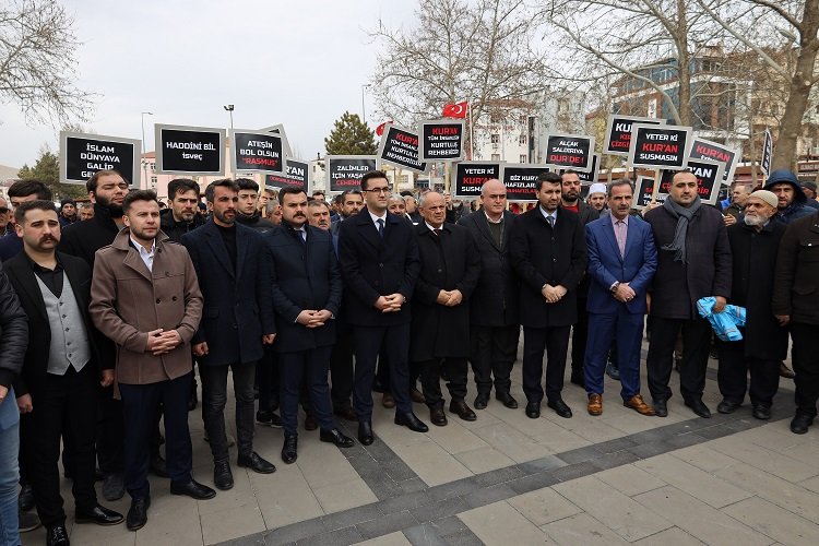 Kayseri Yahyalı'dan İsveç'e tepki