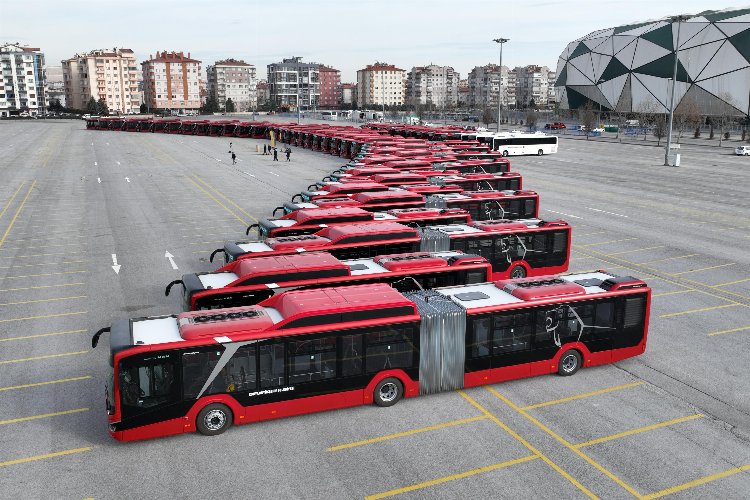 Konya'nın ulaşım filosuna 53 çevreci otobüs