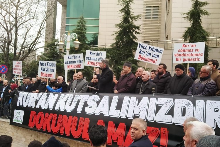 Kutsal saygısızlığa Bursa Gemlik'te protesto!