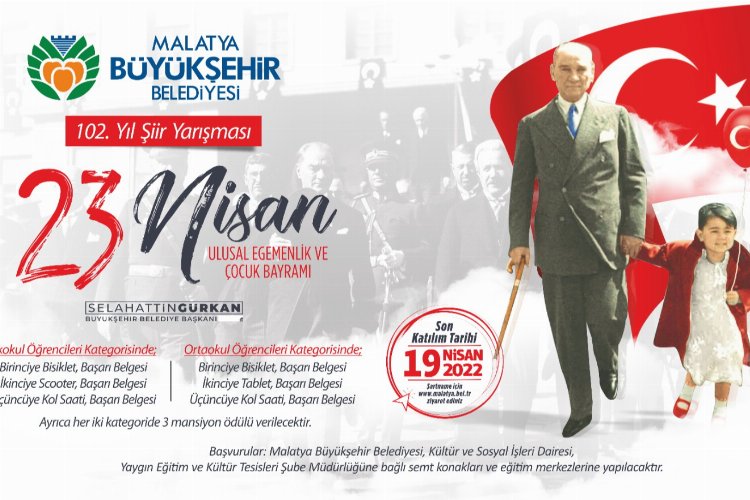 Malatya'da 23 Nisan'a özel şiir yarışması