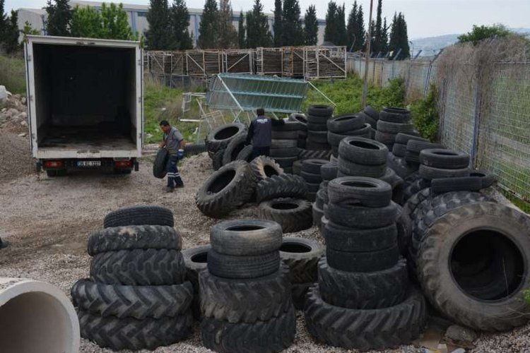 Manisa'da 6,5 ton lastik geri dönüşüme kazandırıldı