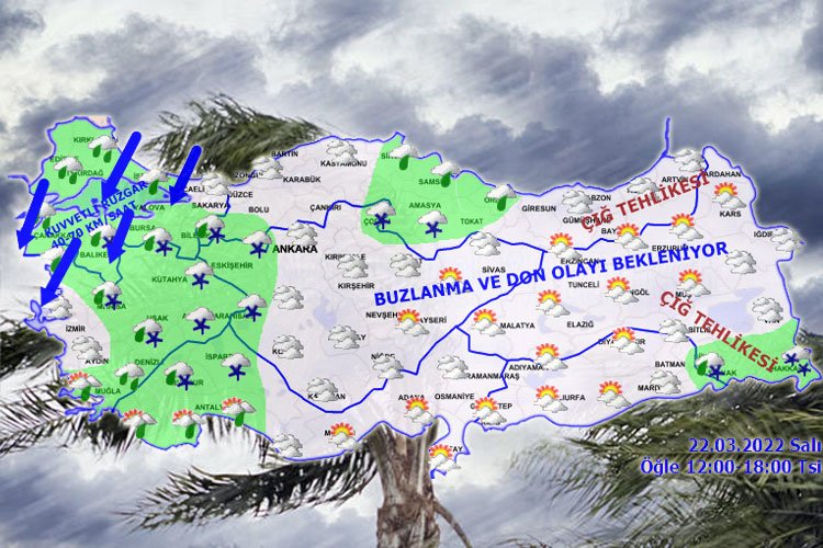 Marmara ve Kuzey Ege için kuvvetli fırtına uyarısı