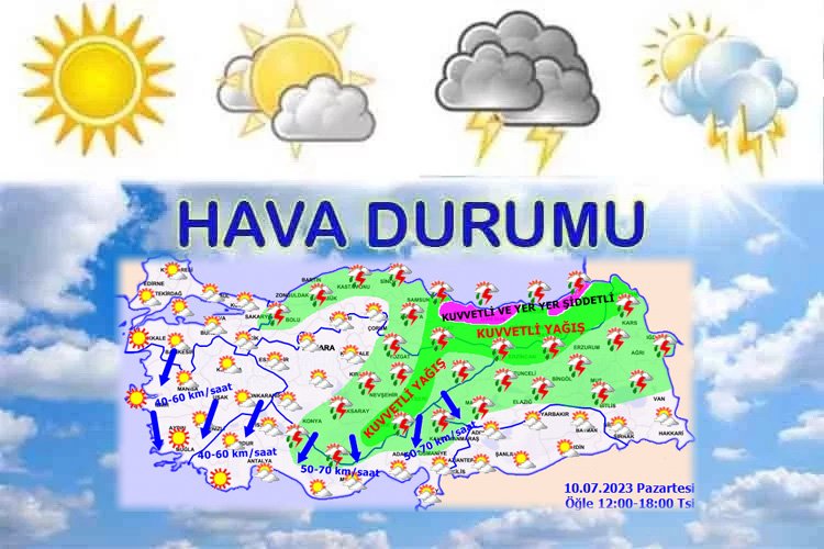 Meteoroloji'den 3 bölgeye turuncu uyarı