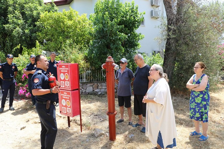 Muğla İtfaiyesi'nden Şövalye'ye eğitim