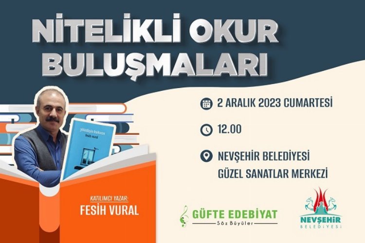 Nevşehir Belediyesi'nden 'Nitelikli Okur Buluşmaları'