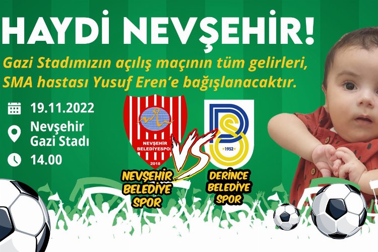 Nevşehir Belediyespor'dan SMA'lı Yusuf'a destek