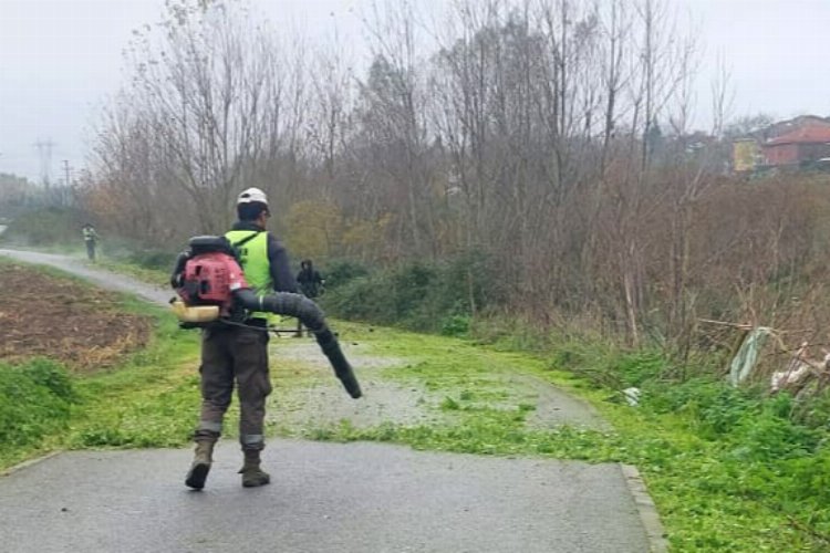 Sakarya'da bisiklet yollarında kış temizliği