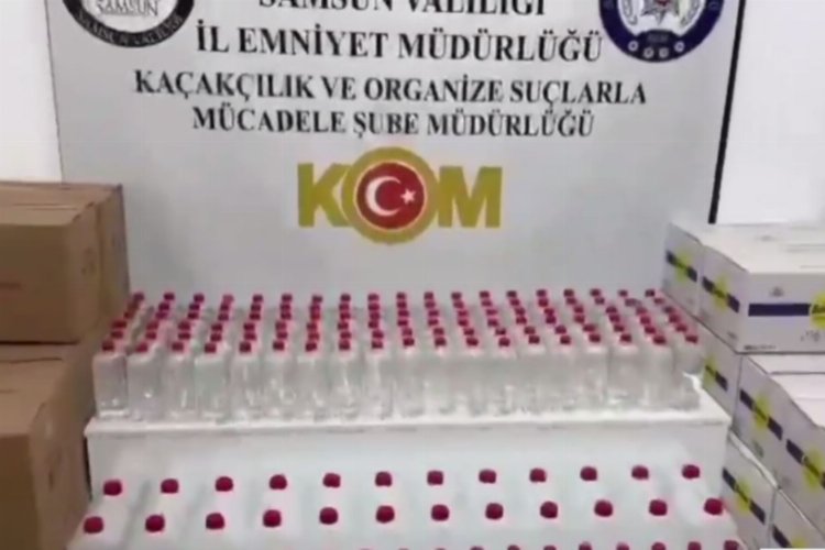 Samsun'da 1 tonu aşkın etil alkole 'Çengel'!