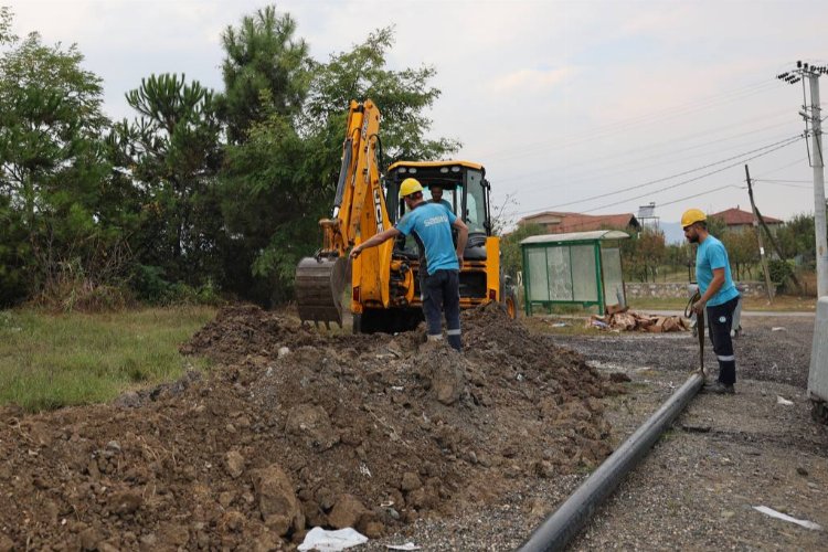 Sapanca'da Göl Mahallesi'nde altyapı çalışmaları