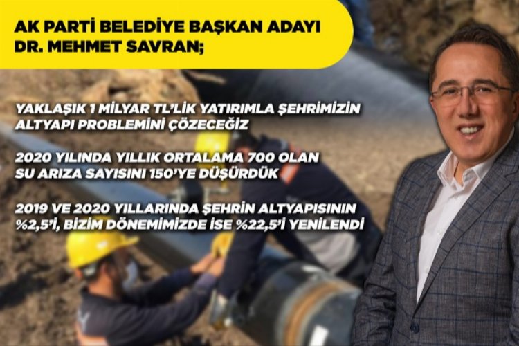 Savran: “Şehrimizin altyapı problemini çözeceğiz”