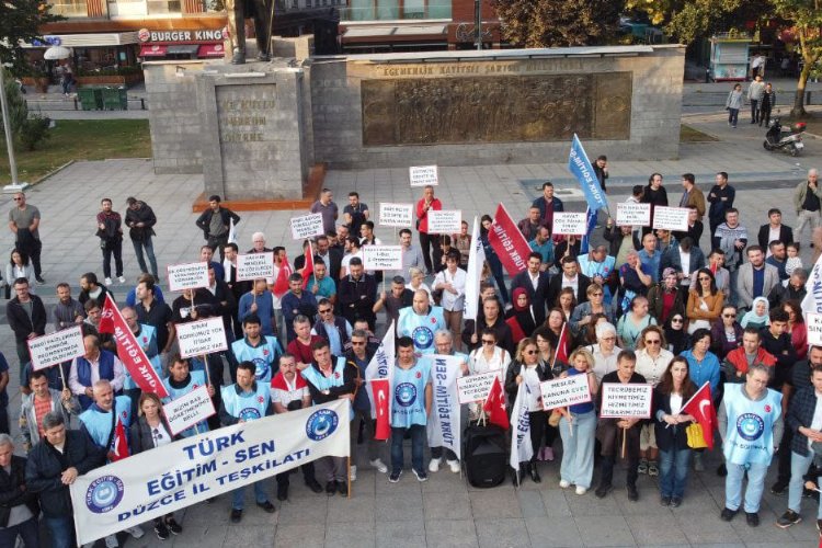 Türk Eğitim-Sen üyeleri Düzce'den seslendi