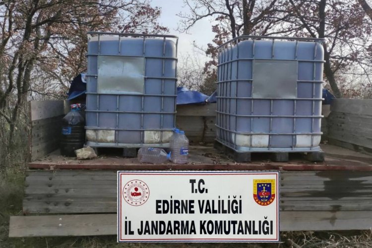 Uzunköprü'de 2 bin 200 litre kaçak içki