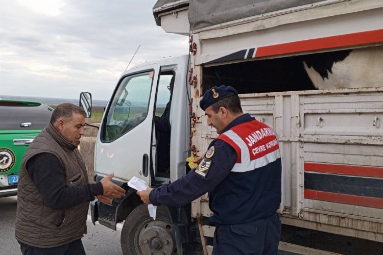 Uzunköprü'de canlı hayvan taşımacılığı kontrolü