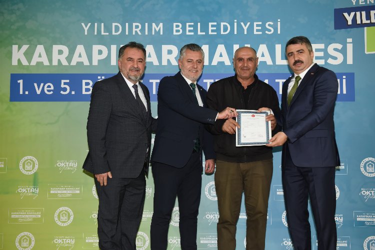 Yıldırım'da bin 503 hak sahibine tapuları teslim edildi